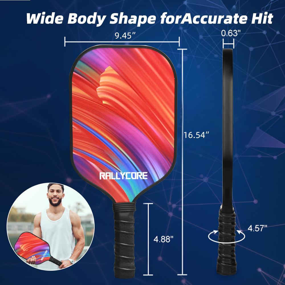 Pickleball Paddles Set USAPA Compliant Fiberglass Surface Enhanced Power with Pickleball Bag Best Gift for Beginners