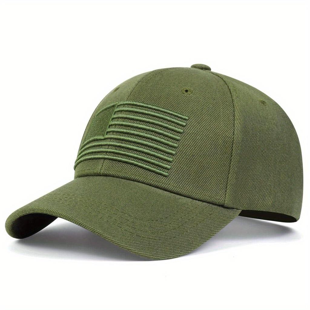 American Flag Embroidered Baseball Cap With Adjustable Fit For Summer Casual Wear