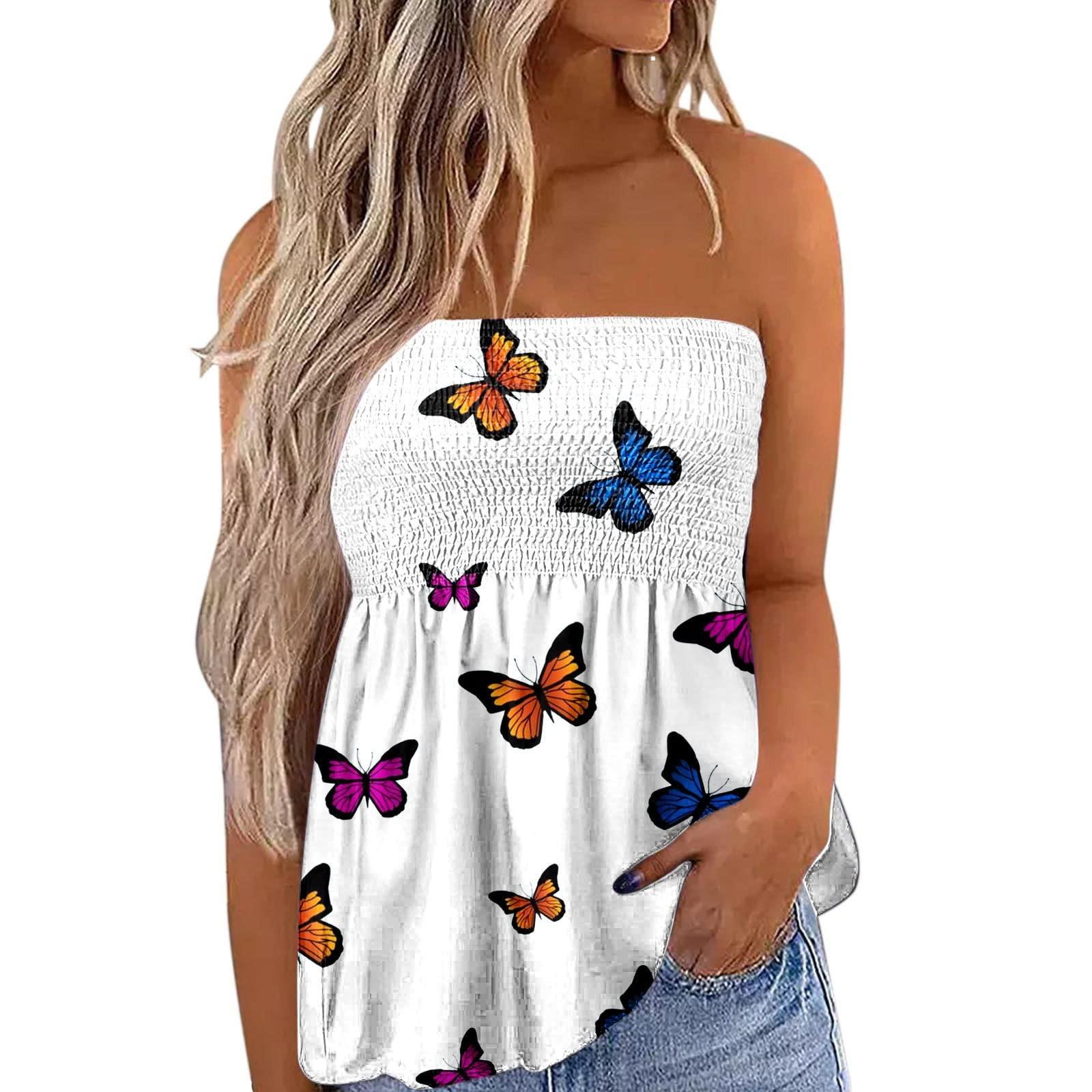 

Модная сексуальная тонкая футболка с открытыми плечами и эластичной принтом на груди, топ L разноцветный