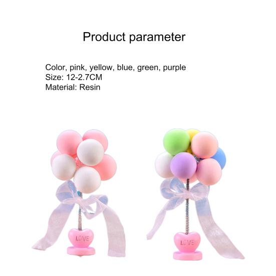 Car Decoration Balloon Design Heat Resistance Resin Balloon Shape Car Decoration Dashboard Clay Ornaments for Decoration