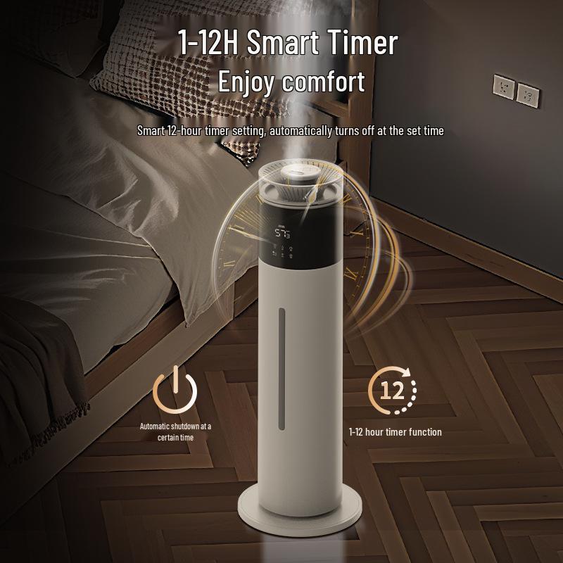 Large Capacity Floor Standing Humidifier for Living Room, Bedroom, Mother & Baby, Low Noise, Timer, Mist Humidification, Hydrating