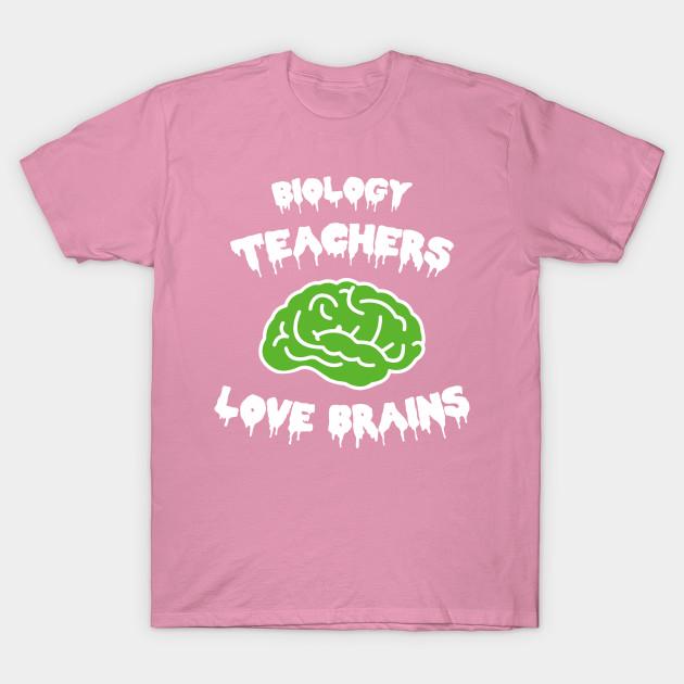 T Shirt Women Biology Teachers Love Brains Funny Halloween T Shi Harajuku Print Kawaii Tshirt Summer Short Sleeve Female T-Shirt Top Tee