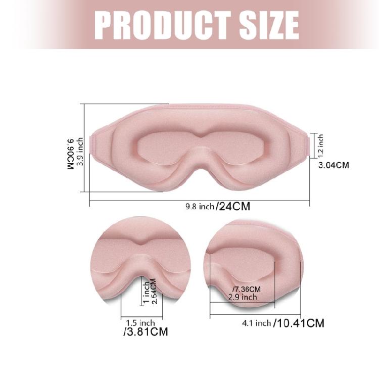 Rebounds Memory Foam Sleep Masks 3D Contoured Shape Eliminates Eye Socket Pressure Adjustable Straps Secures Fit During Travel