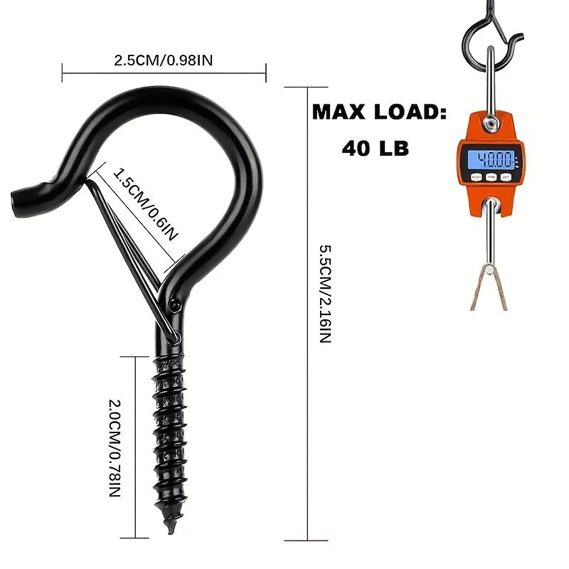 10Pcs/25Pcs/40Pcs Q-Type Hooks | Easy To Release, With A Safety Buckle Design, Suitable For Hanging Outdoor Halloween String Lights, Plant Baskets
