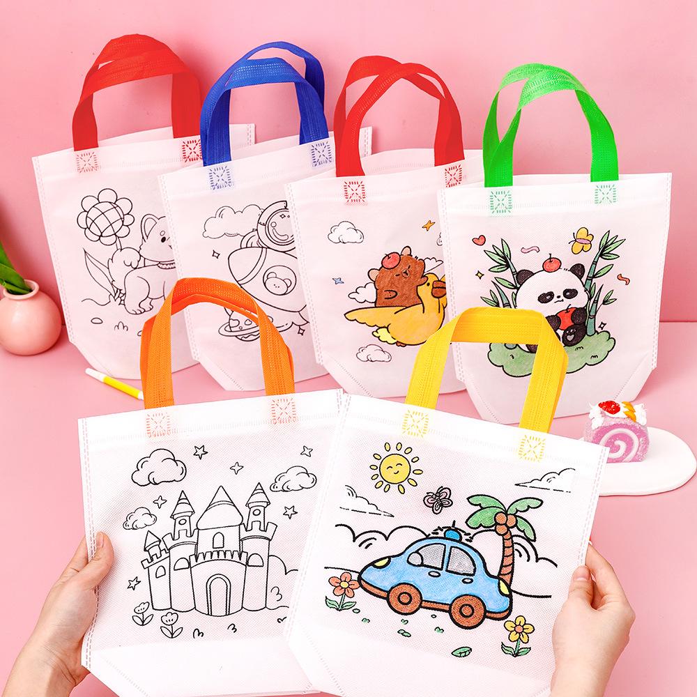 DIY Graffiti Tote Bag: Educational Hand-Painted Art Gift for Students