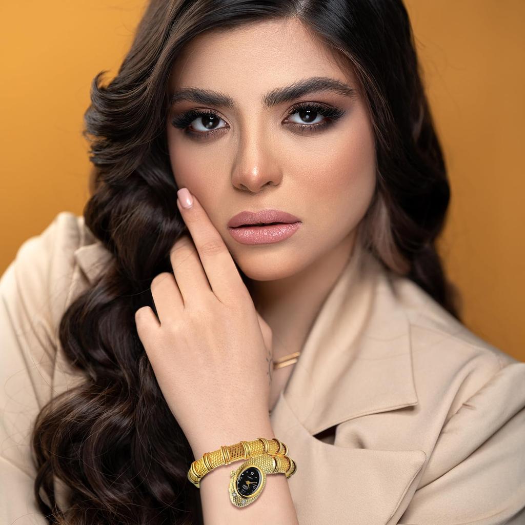 Snake Bracelet Watch: Analog Display, Waterproof, Stackable, Gold or Silver Quartz Watch, Cute Leisure Fashion Accessory - Perfect Gift for
