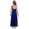 Girls Elegant One Shoulder Party Dress Guipure Lace Detail Flattering Ruched Chiffon Maxi Evening Dress