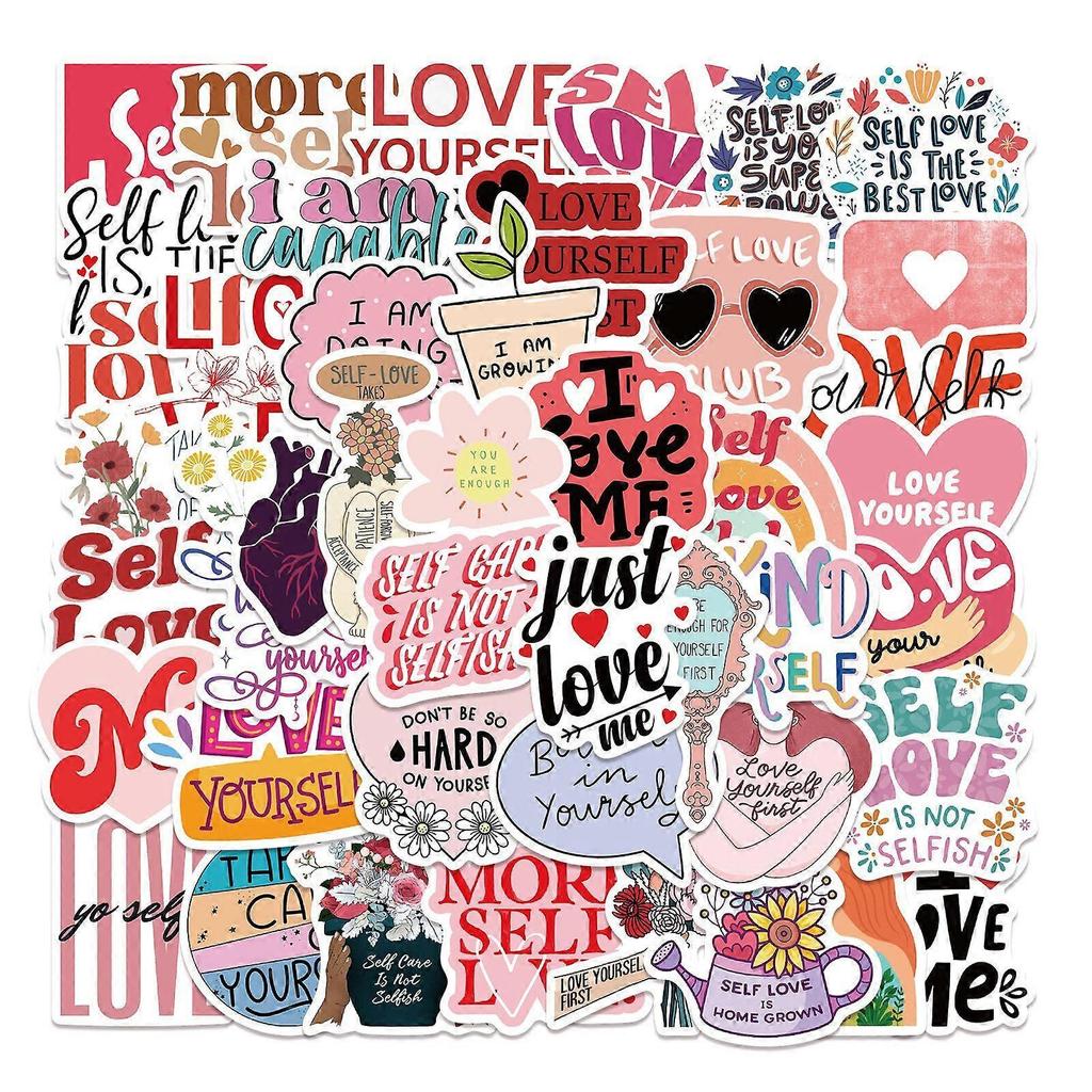 50 Pack Funny Vinyl Stickers, Personal Care Self Love Graffiti St