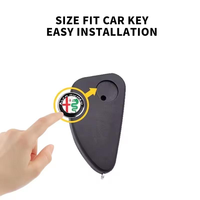5Pcs Aluminium Metal Car Key Emblem Stickers For Alfa Romeo 156 159 147 4C 8C 166 Giulia Giulietta Mito Stelvio Spider GT zw2