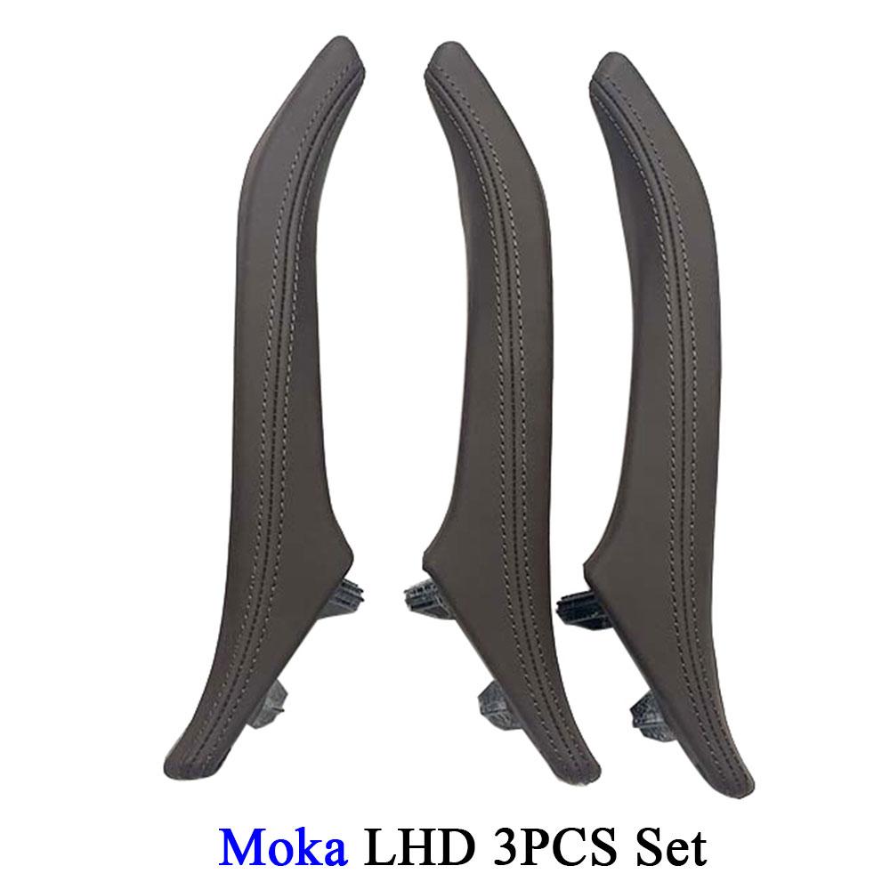 LHD RHD Car Inner Left Right Door Pull Handle Leather Assembly Set Trim Replacement for BMW 5 Series F10 F11 F18 520 523 525