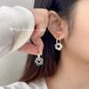 S925 Sterling Silver Floral Earrings: Light Luxury Handmade Ear Hoops for Women, Perfect for Autumn and Winter.