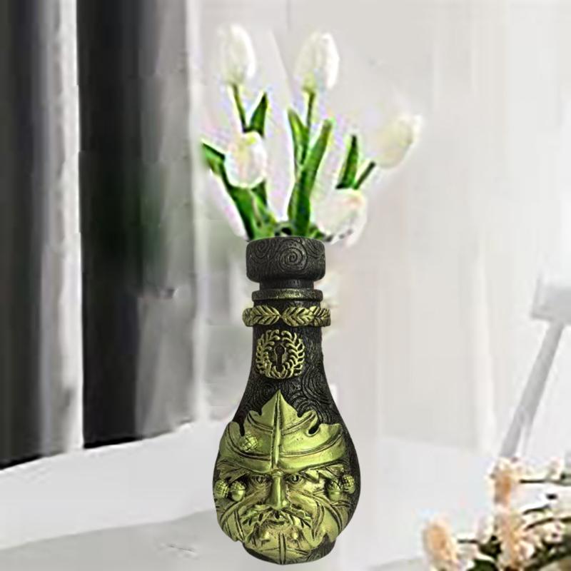 Witch Bottle Celestial Decorative Moon Potion Jar Gothic Decorative Witchcraft Sculpture Home Decoration Ornament