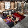Alfombra de Monkey D Luffy para Sala de Estar, Dormitorio, Decoración de Sofá del Hogar, Alfombrilla Antideslizante para Jugar Niños