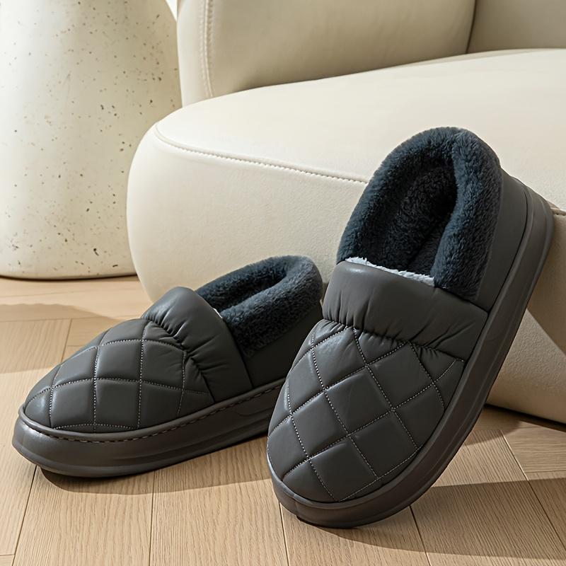 Pantoufles pour hommes Taille Extra Large Automne Hiver Pantoufles d'Intérieur Antidérapantes