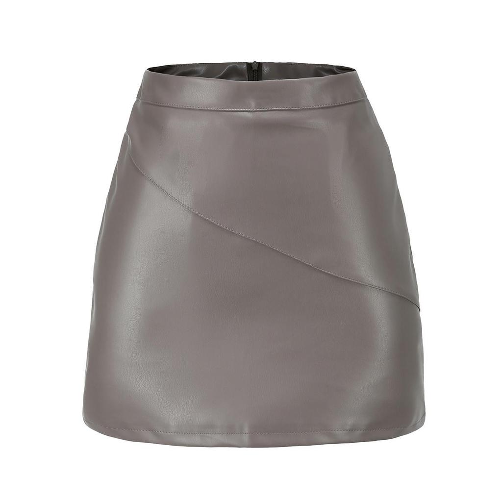 Women's Skirts Faux Leather Mini Skirt Party Club Evening Going Out Office Wear PU Short Dress In Black Brown Grey