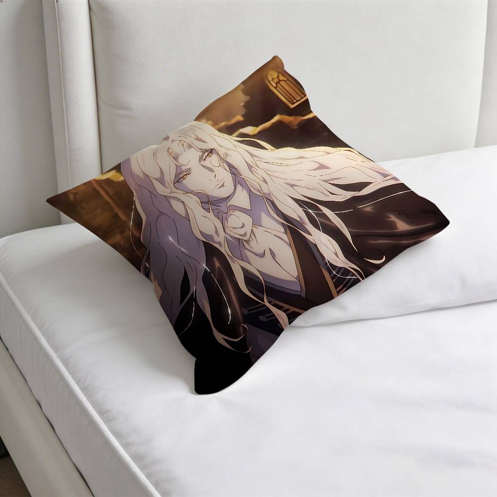 Game CCastlevania Alucard Decorative Square Pillow Cover Soft  Comfortable Pillow Case Sofa Bed Home Decoration