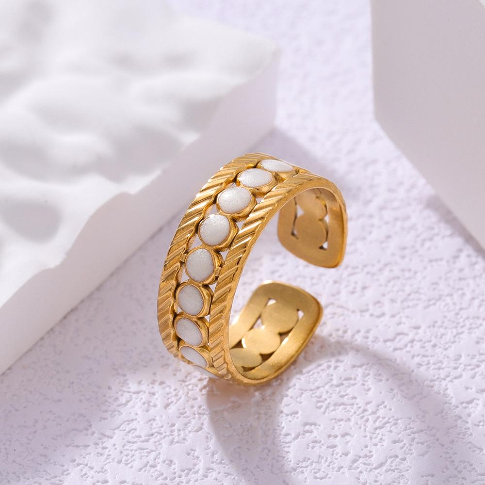 

Stainless Steel Titanium Ring: Luxurious, Non-Fading, Eco-Friendly, Open Design