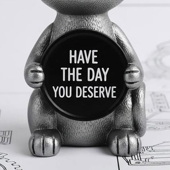 Cartoon Animal Figurine Your Anxiety Is A Lying Hoe Dog Cat Penguin Orangutan Lion Statue Sculpture Home Office Decoration Ornament