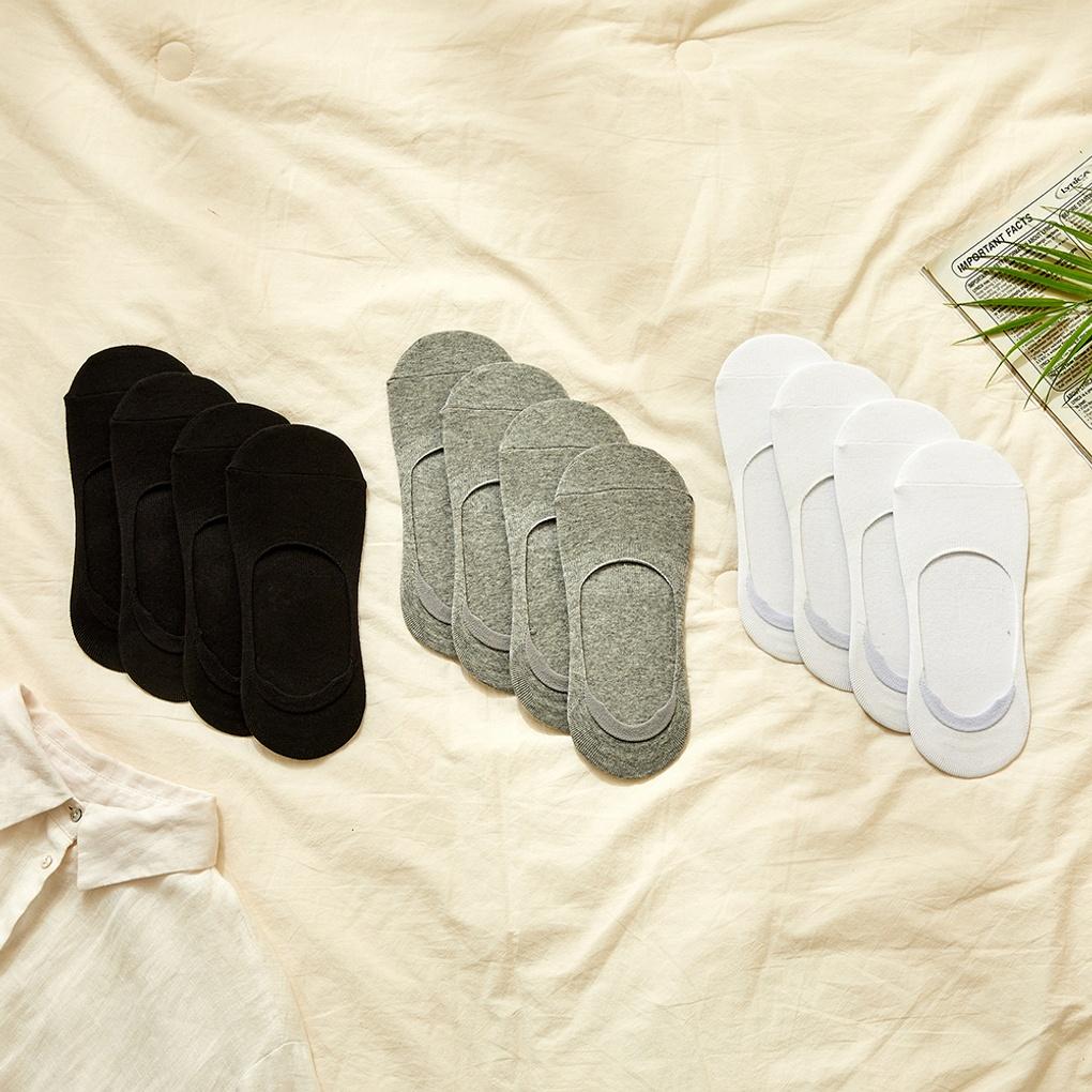 Men's Heel Double Band Slippers 4-Pair Set (Black)_DY0523088