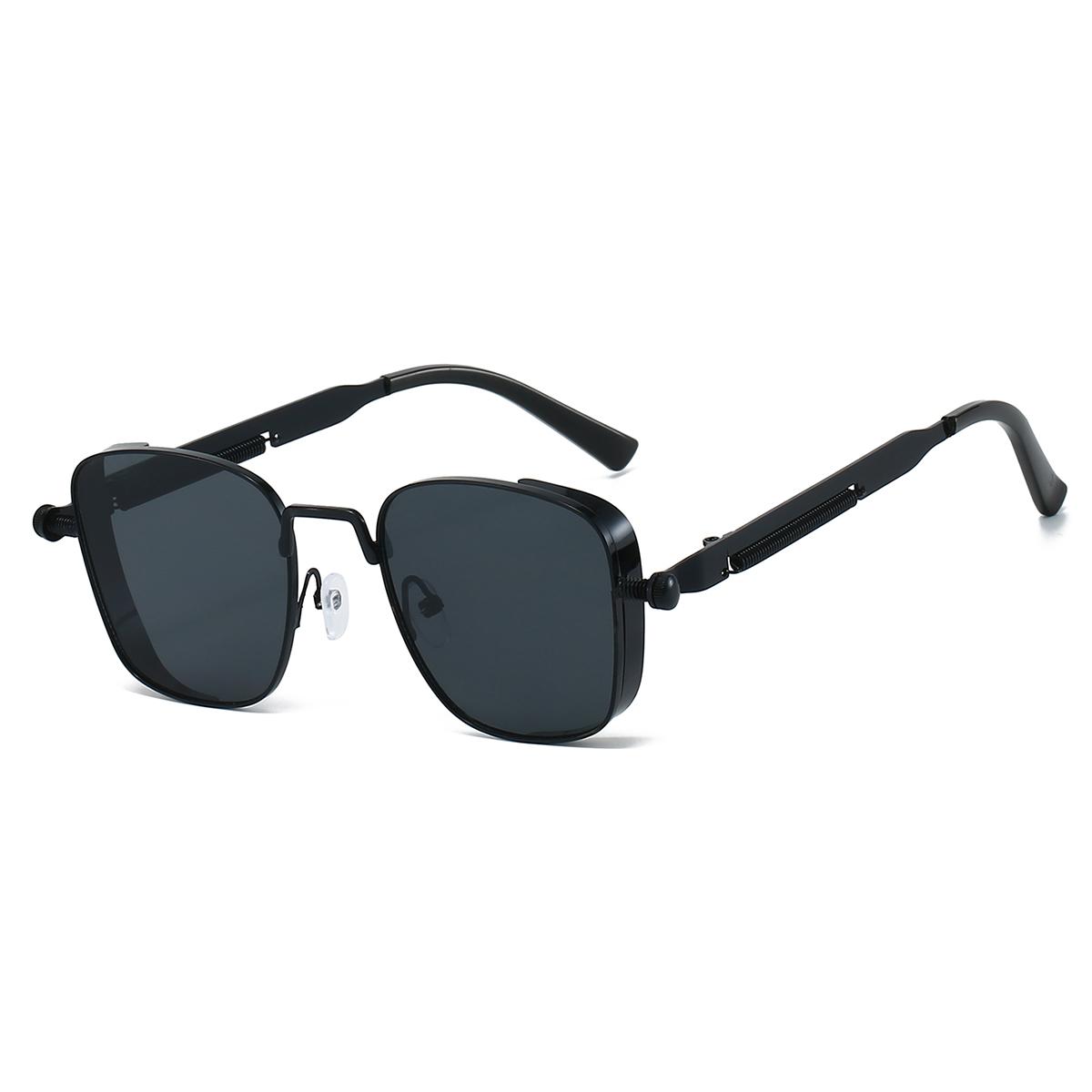 

KAMMPT Vintage Square Sunglasses Men Fashion Retro Hip-hop Outdoor Shades Women Trendy Brand Design Punk Decor Sun Glasses as picture shows