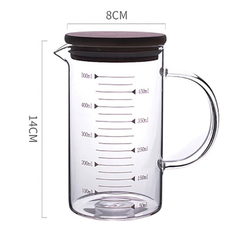Heat-resistant Scale Cup With Handle Thickened High Borosilicate Glass Beaker Measuring Cup