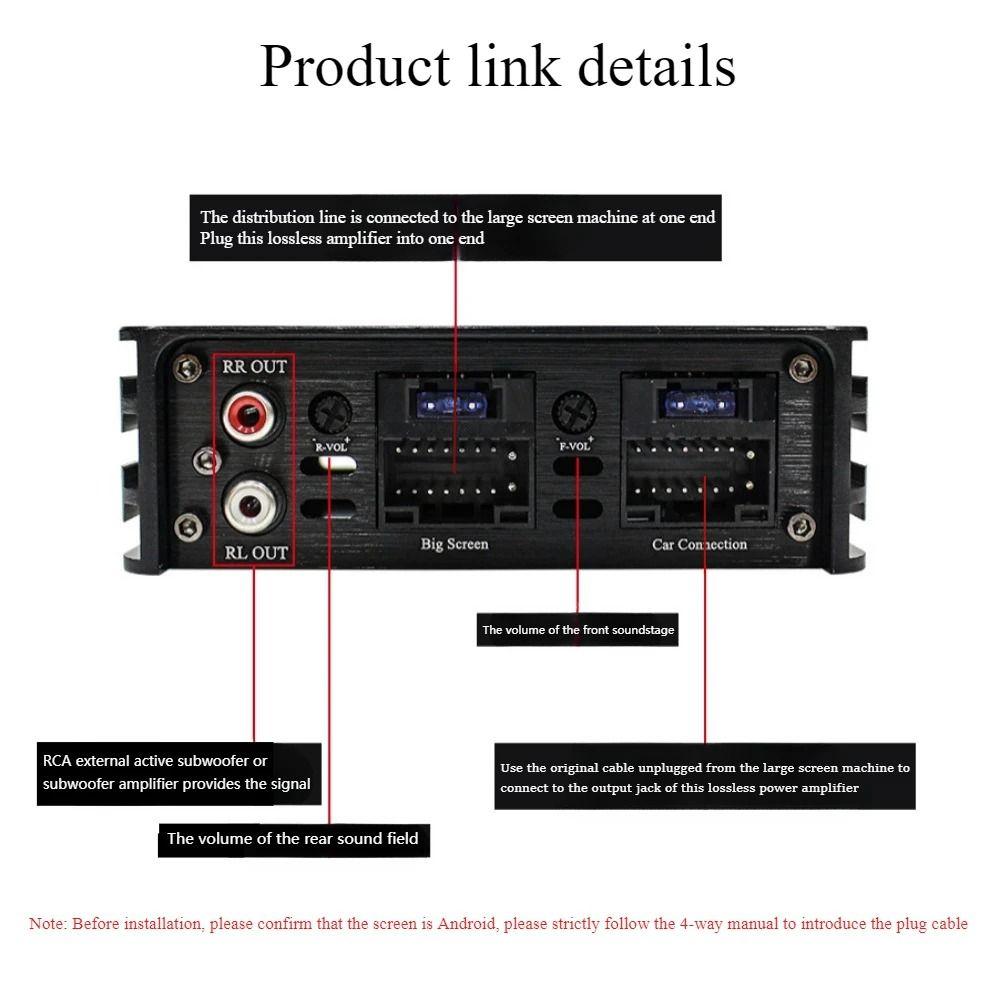 Large Screen Car Power Amplifier Dedicated Amp 6-channel Power Amplifier  Car's Audio