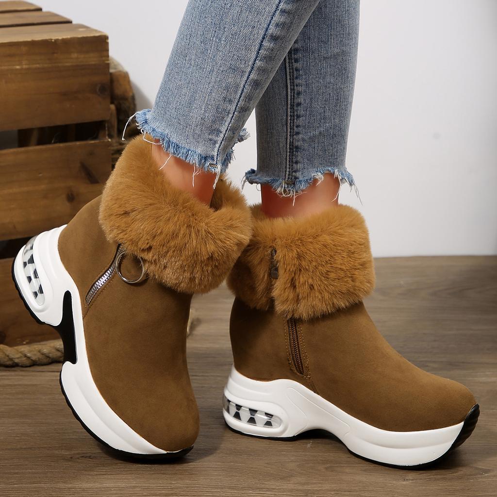 Fashion Women 2025 Winter Snow Boots Comfortable Fashion Retro Zipper Shoes Women Retro Anti-slip Outdoor Ankle Boots Zapatos De Mujer