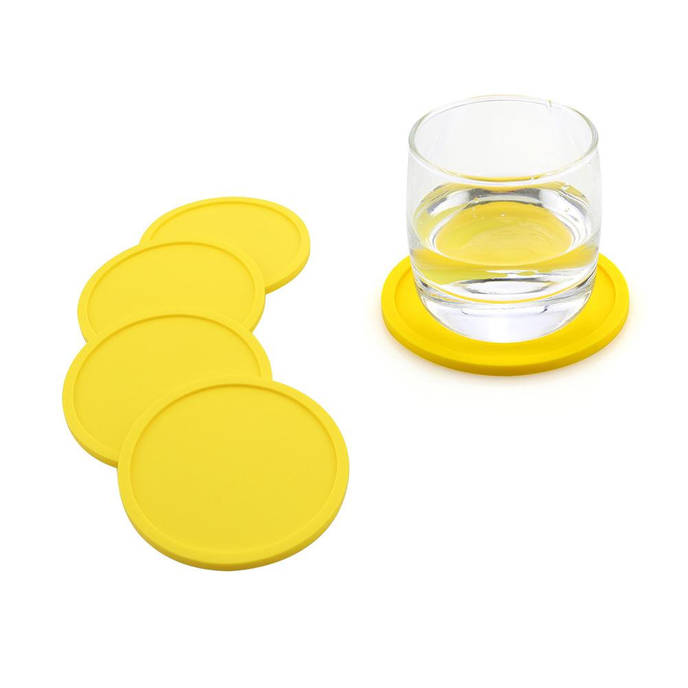5pcs Silicone Cup Coasters Thick Non-Slip Drink Table Mats Heat Resistant -40 To 230℃ Food Grade Safe Mug Placemats For Home