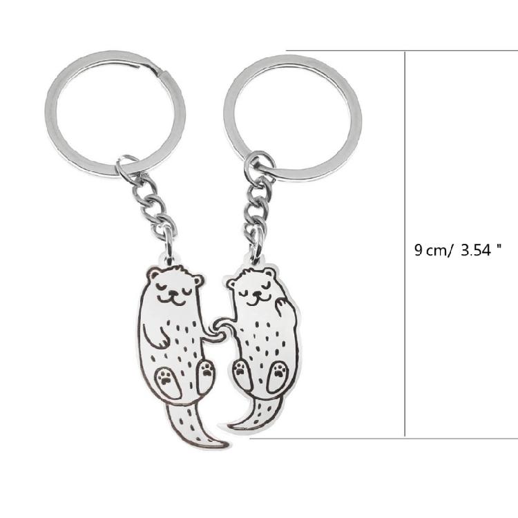 Confezione da 2 Portachiavi Souvenir Lontre Portachiavi alla Moda Accessori Multifunzionali Portachiavi Adatto per Chiavi Borsa