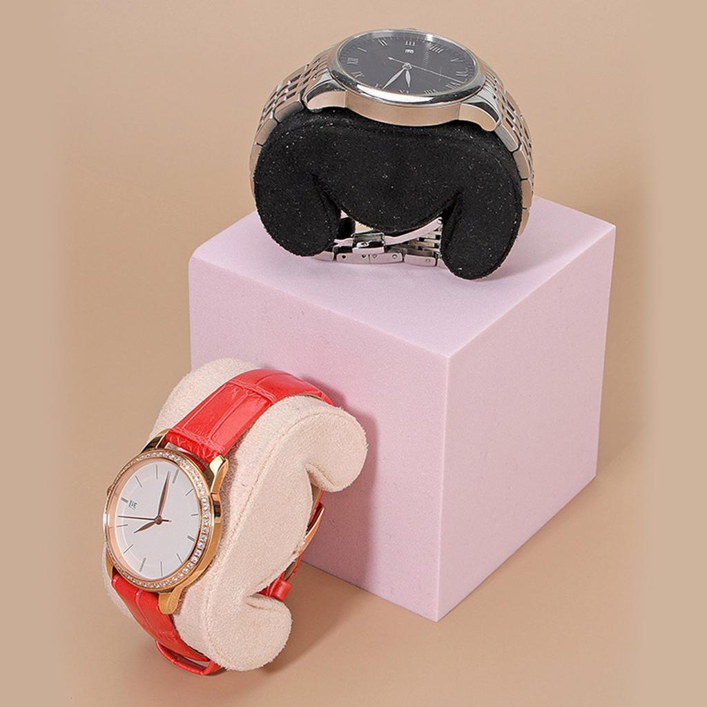 Soft Jewelry Display Cushion Sleek Deer Skin Cushion for Jewellery Display Watch Presentation Stand for Women Men