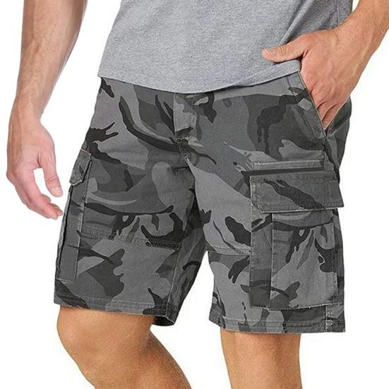 

Мужские шорты карго с несколькими карманами, дышащие, для активного отдыха, альпинизма, тренировок в спортзале, атлетики, бега, однотонные S камуфляжный