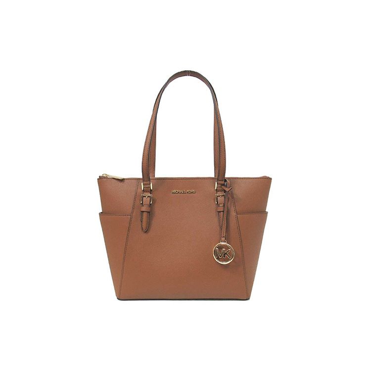 

Michael Kors Mk Charlotte Vintage Solid Color Logo Pendant Large Capacity Leather Tote Bag Women tote bags Caramel-Brown 35T0GCFT7L-LUGGAGE Large
