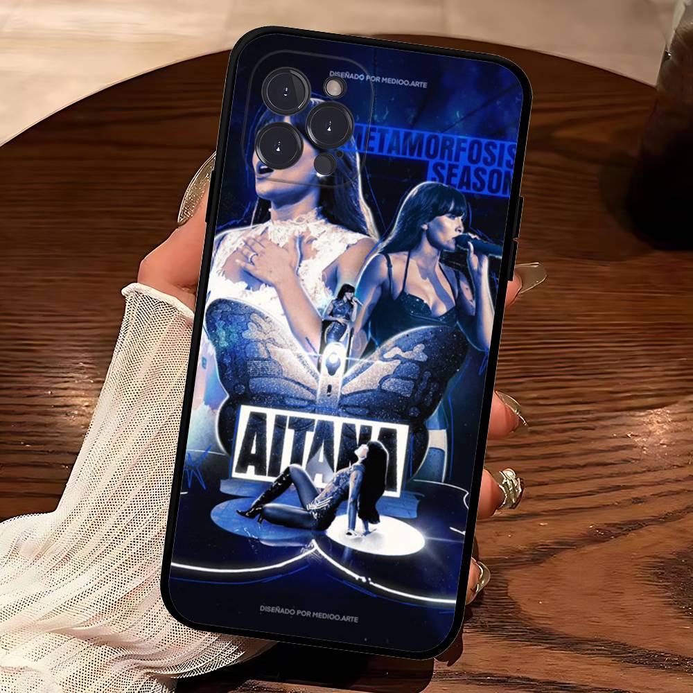 

Spanish Singer Aitana Ocana Phone Case For IPhone 17 Air 16 15 14 Plus 13 12 Mini 11 Pro Max Black Cover iPhone 15 plus