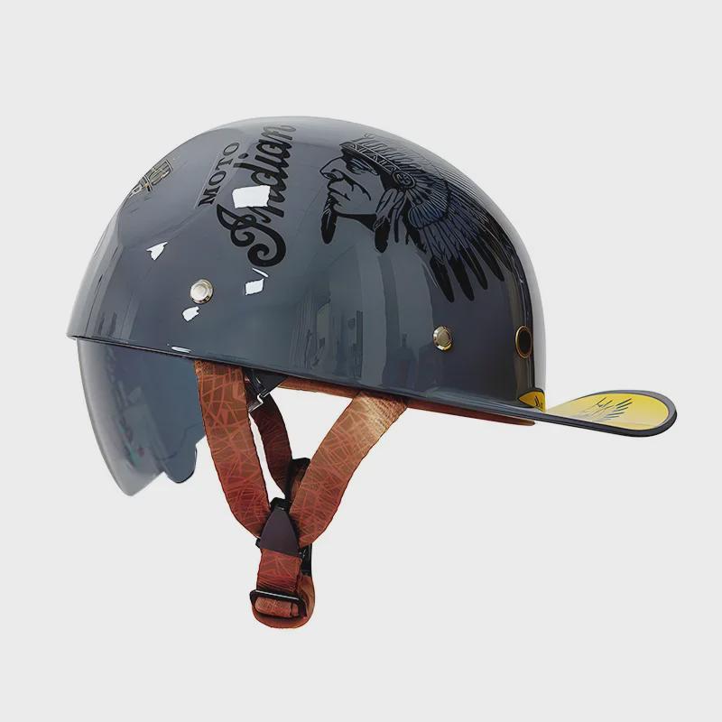 Fashionable Unisex Four-Season Motorcycle Helmet with Sun Protection, Half-Covered Design, Summer-Ready
