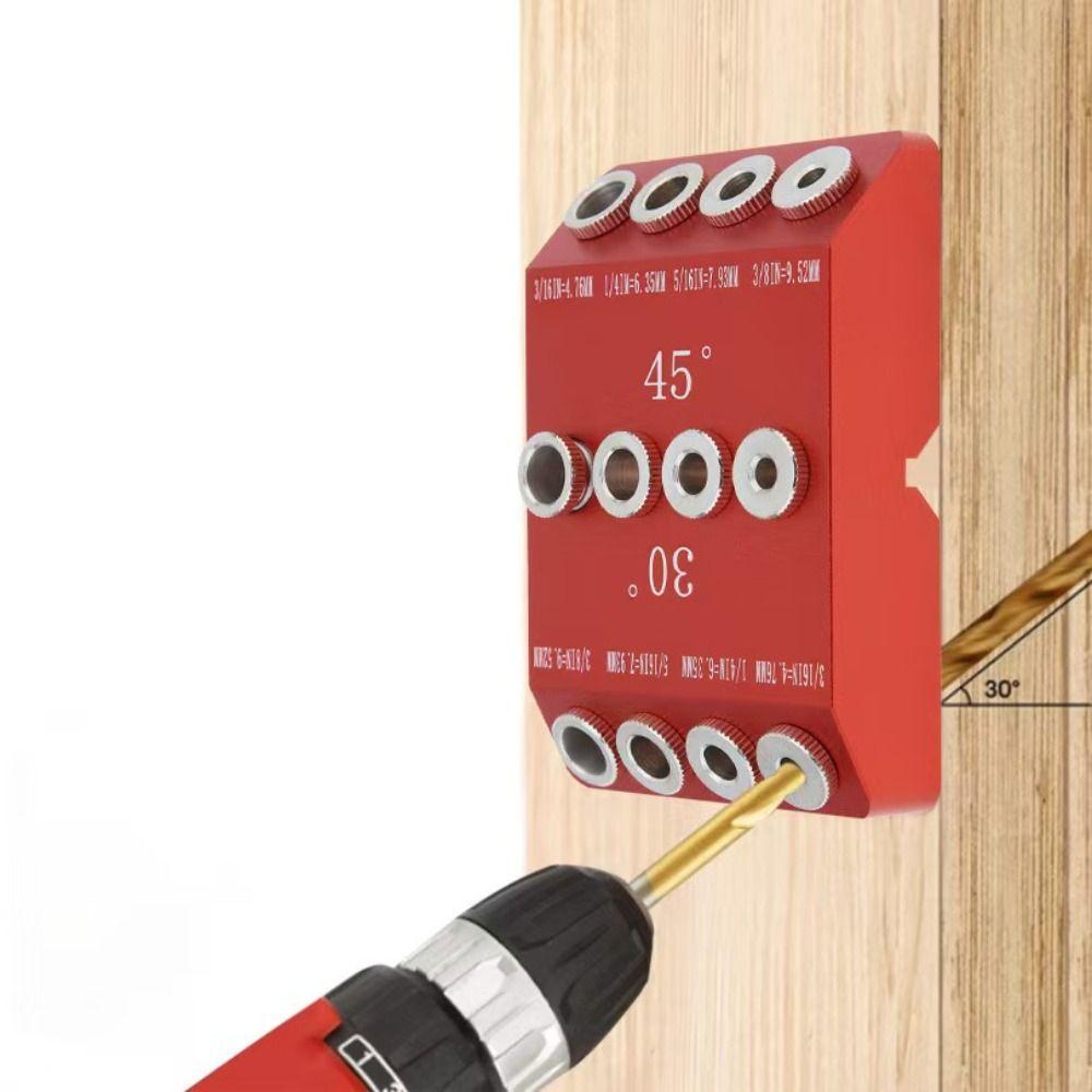 Angled/Straight Holes Angle Drill Guide 30 45 90 Degree Cable Railing Drill Jig Deck