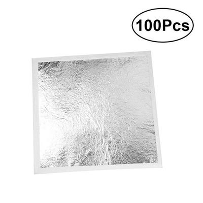 Gilding Crafting Frames, 14 cm x 14 cm Crafts Decoration 100 Sheets Imitation Gold Leaf for Art