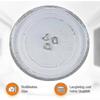 Universal Microwave Turntable Glass Plate With 3 Fixtures, 24.5 Cm