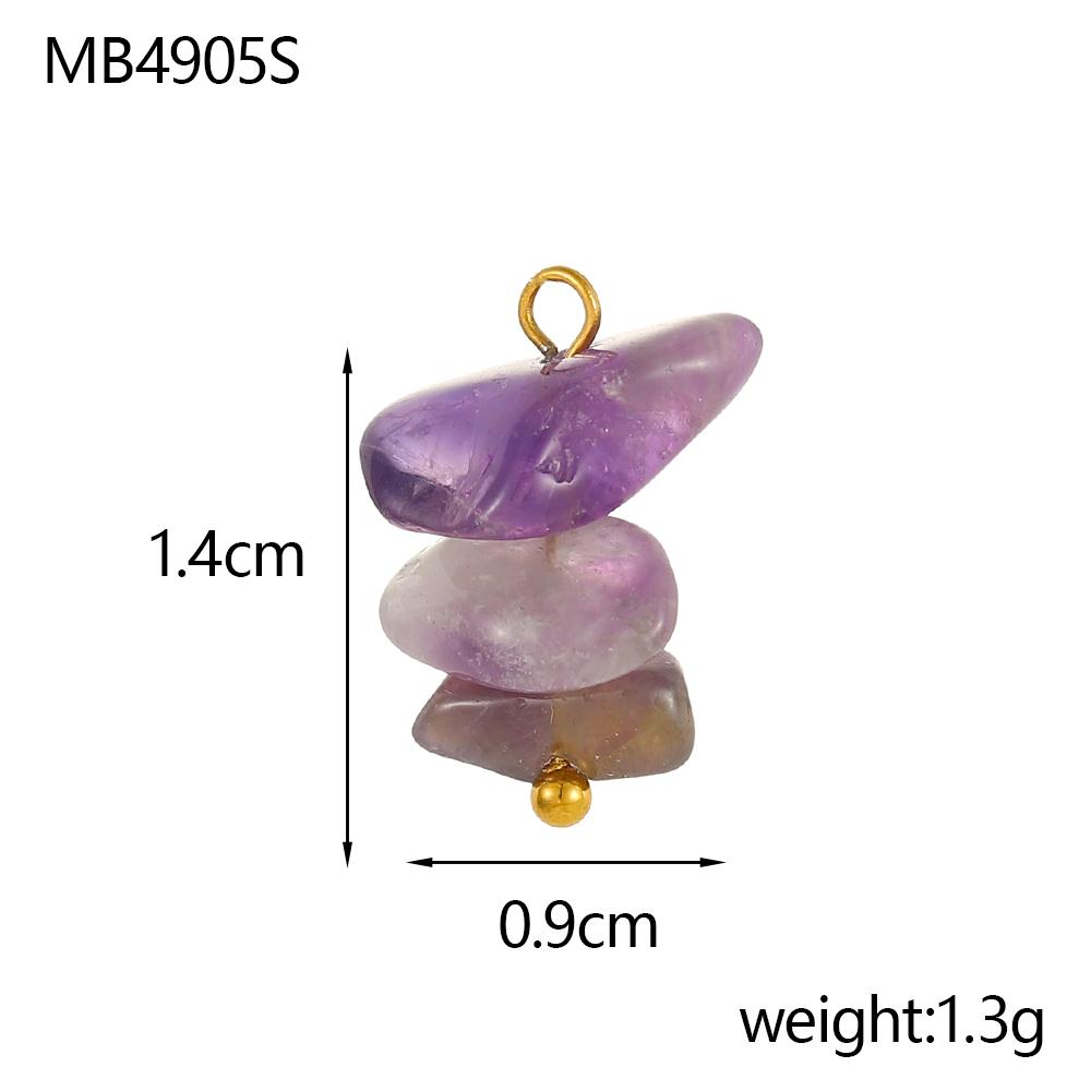 CARLIDANA Rainbow Color Beaded Charm Natural Stone Pendant Beads with Nine Needle Pin for Necklace Earrings DIY Jewelry Making
