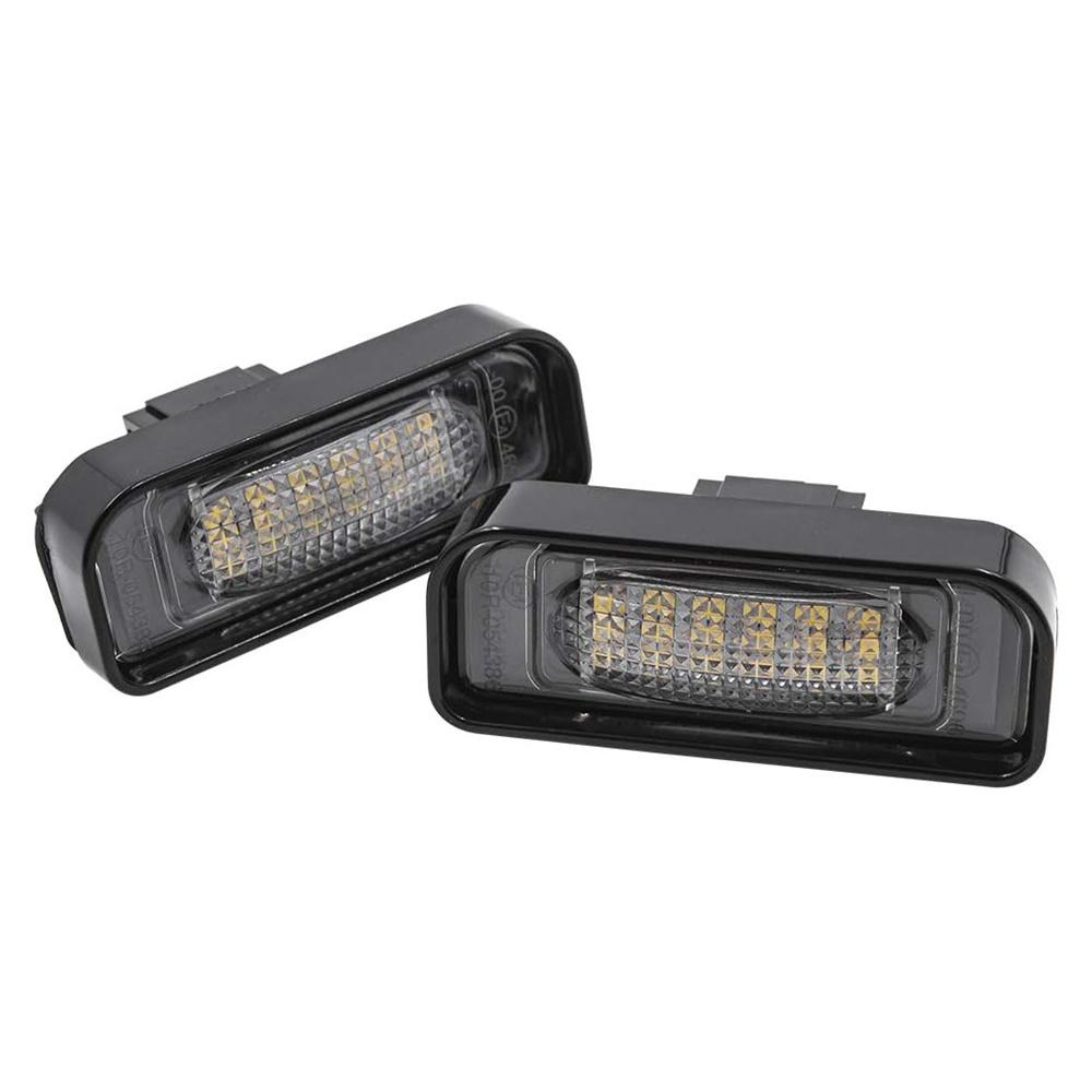 2Pcs LED Rear License Plate Light 2208200356 For Mercedes S-Class W220 2000-2006