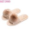 Fashion New Winter Open Toe Slipper Fashion Fur Thick Sole Flats Heel Ladies Casual Slip On Bedroom Shoes Soft Outdoor Slides Shoes