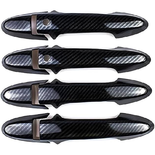 

Compatible for Honda Fit 2014-2020 Door Handle Cover, Carbon Fiber Look Door Handle Cover Trim,(2 Holes Smart) 2 Holes Smart