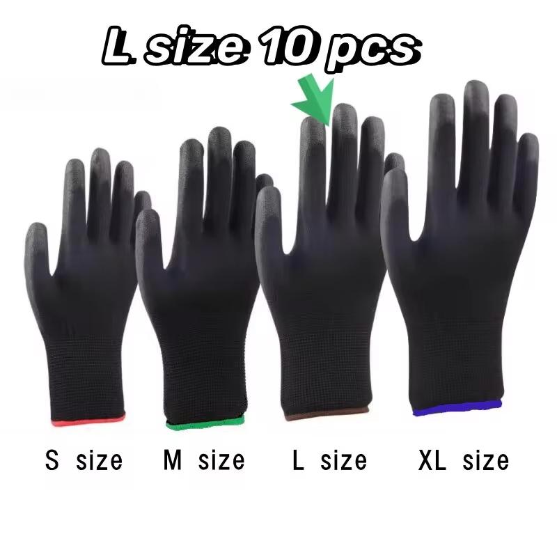 10Pair Protective Work Gloves Wear-resistant Non-slip Anti-static Gardening And Woodworking Machinery Durable Safety Work Gloves