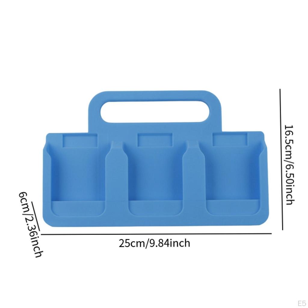 6 Slot Portable 18V Battery Rack Holder 25x6x16.5cm Sturdy for Garage Organization Accessories with