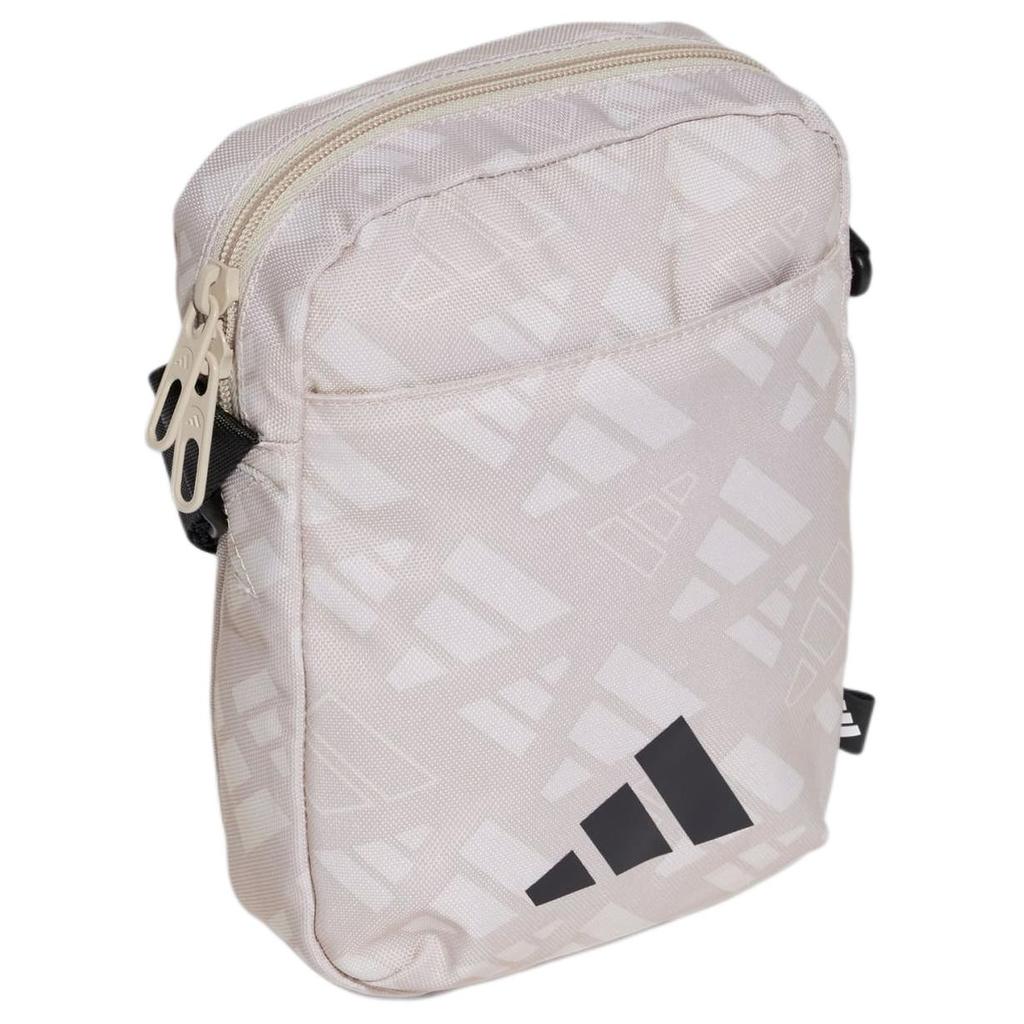 New Adidas Polyester One Shoulder Crossbody Clutch Regular Unisex Aluminum Oxide & Black JG5871