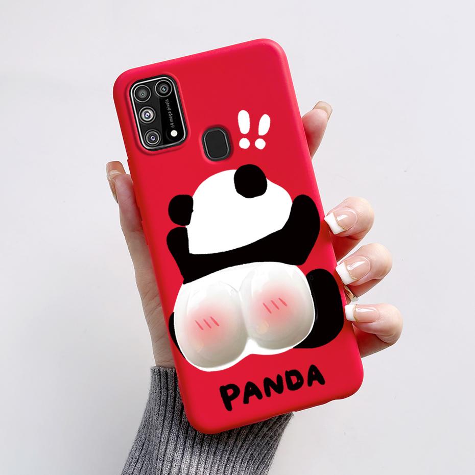 Silicone Case For Samsung M31 M 31 Cover Cute Rabbit Panda Shockproof Phone Case For Samsung Galaxy M31s M31 s M315F M317F Etui