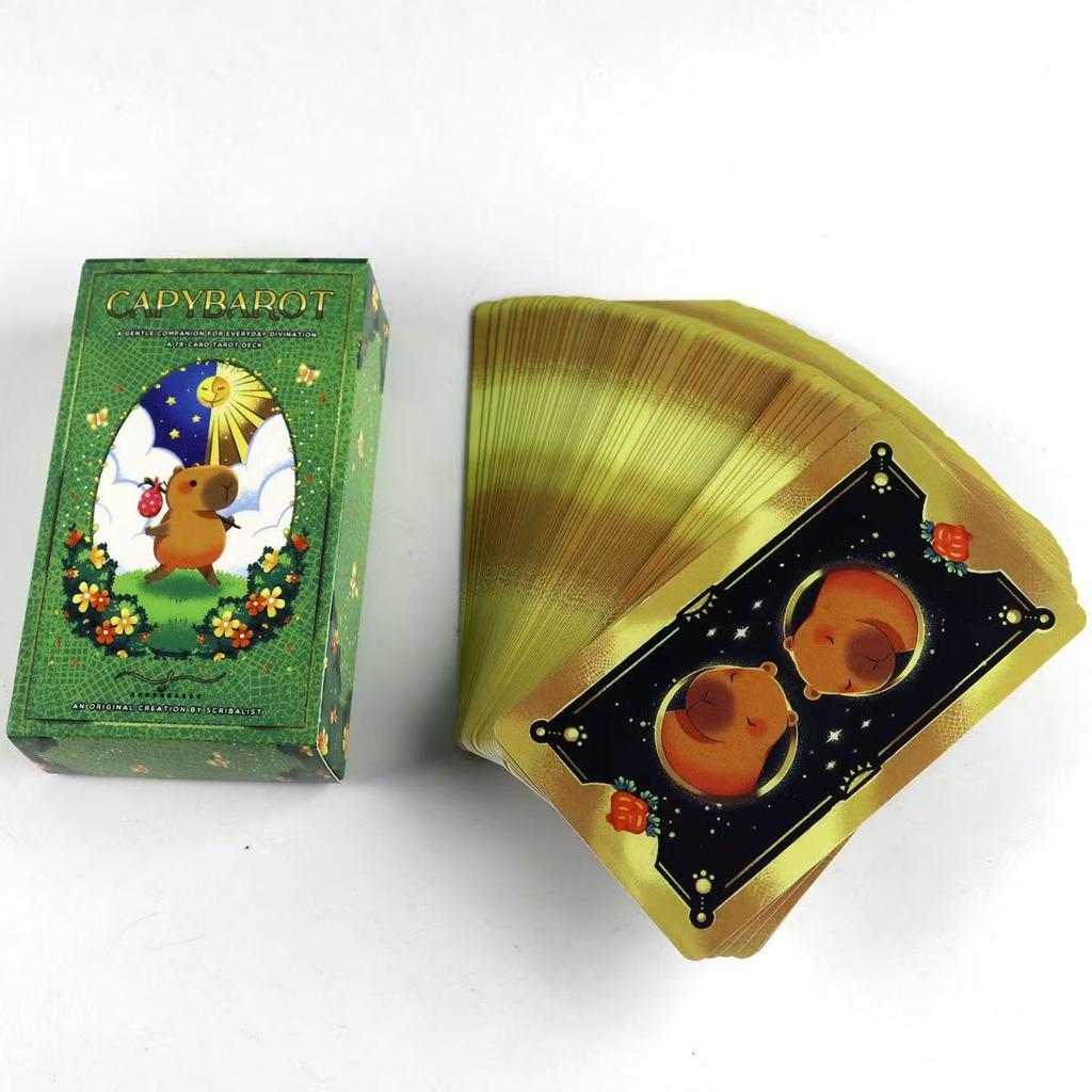 Capybara Tarot Deck 10.3*6cm 78 Cute Tarot Cards Bring That Soothing Vibe and Energy Into A Tarot Deck