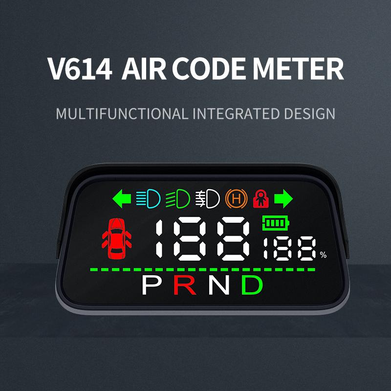 Linkstyle Head Up Display do auta, MPH, GPS tachometr s alarmem překročení rychlosti a přizpůsobitelným LED ambientním osvětlením HUD displej pro všechna auta