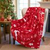 Cute Snowman Pattern Blanket Flannel Soft Comfortable Home Blanket Warm Blanket Birthday Gift