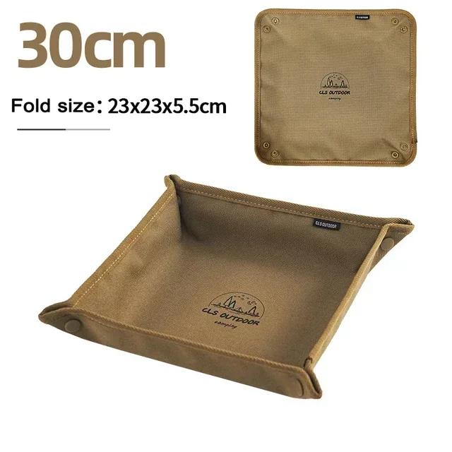 

Portable Camping Gadgets Tray Foldable Oxford Storage Box Waterproof Travel Desktop Jewelry Sundries Makeup EDC Organizer