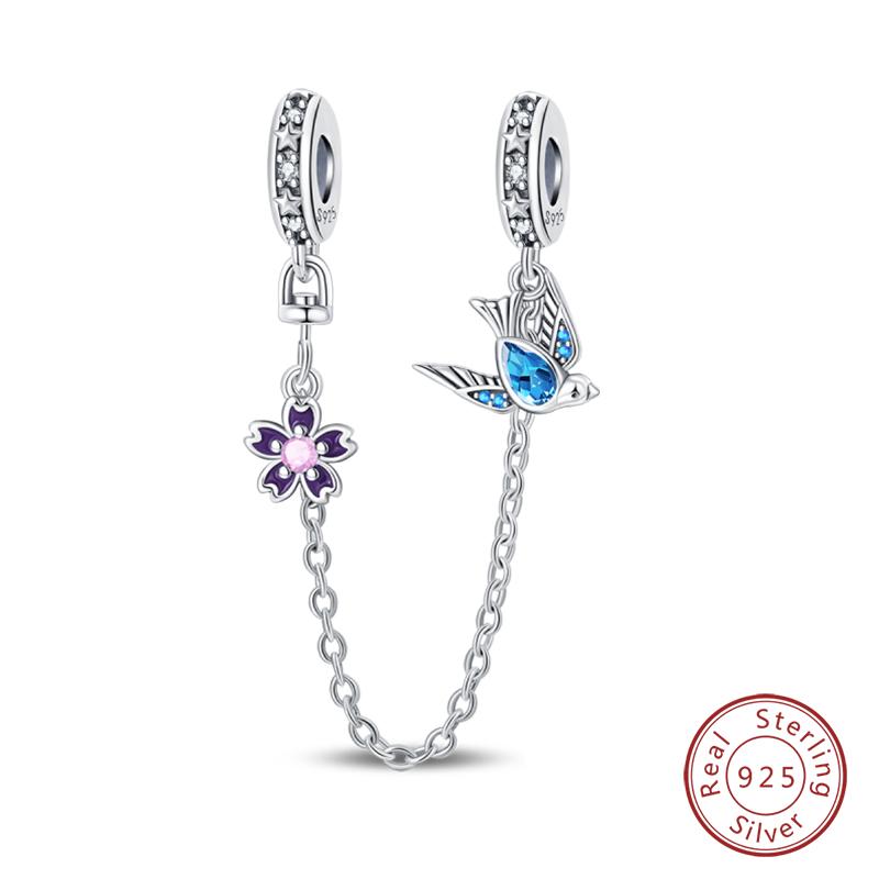 Fit Qikaola Original Bracelet Copper Flower Bird Series Charms Beads For Women Fashion Diy Jewelry Gifts Making